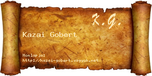 Kazai Gobert névjegykártya